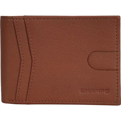 Champs Bifold Wallet With Money Clip In Brown