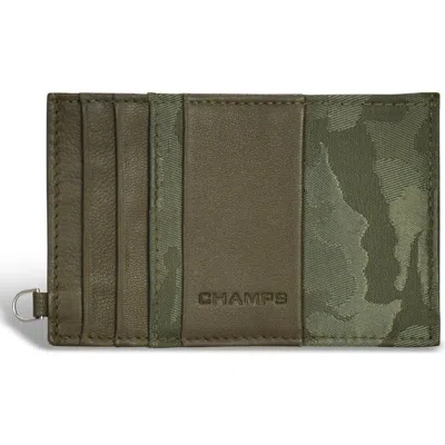 Champs Cam Slim Card Holder In Green