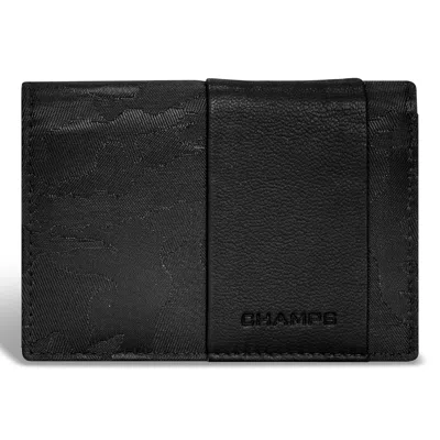 Champs Camo / Leather Cardholder In Black
