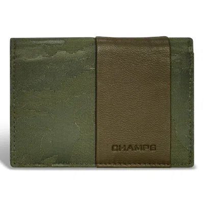 Champs Camo / Leather Cardholder In Green
