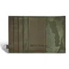 Champs Camo / Leather Slim Cardholder In Green