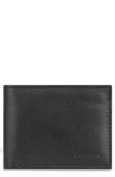 Champs Classic Leather Bifold Wallet In Black
