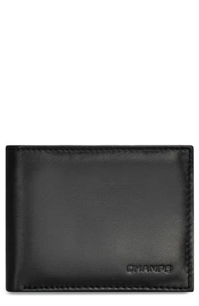 Champs Classic Leather Bifold Wallet In Black