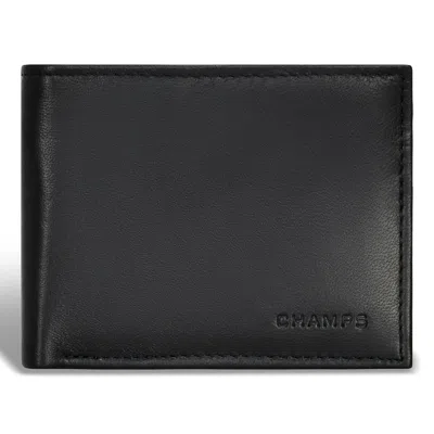 Champs Classic / Leather Center-wing Wallet In Black