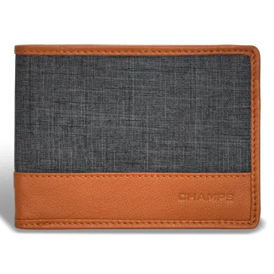 Champs Denim / Leather Bi-fold Wallet In Multi
