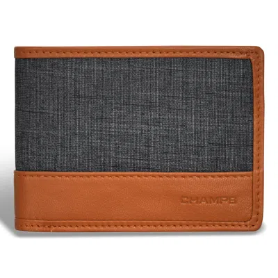 Champs Denim / Leather Zip Around Wallet In Multi