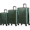Champs Earth 3-piece Wheeled Luggage Set In Green