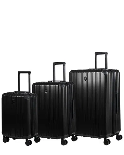 Champs Element 3pc Expandable Luggage Set In Black