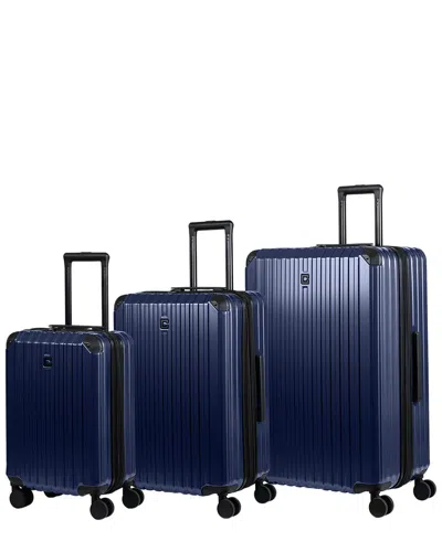 Champs Element 3pc Expandable Luggage Set In Blue
