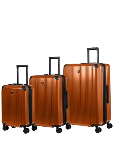 Champs Element 3pc Expandable Luggage Set In Gold