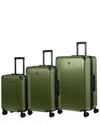 Champs Element 3pc Expandable Luggage Set In Green