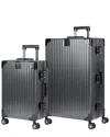 Champs Elite Aluminum 2pc Luggage Set In Gray