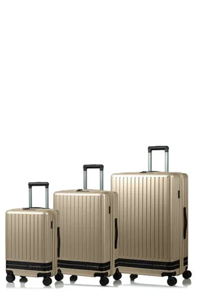 Champs Fresh Ii 3-piece Wheeled Luggage Set In Sand