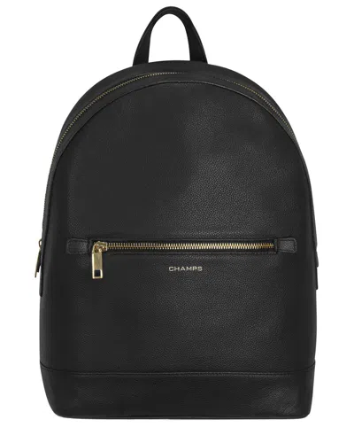 Champs Gala Leather Backpack In Black