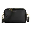 Champs Leather Double-zip Shoulder Bag In Black