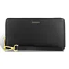 Champs Gala / Leather Zip-clutch Wallet In Black