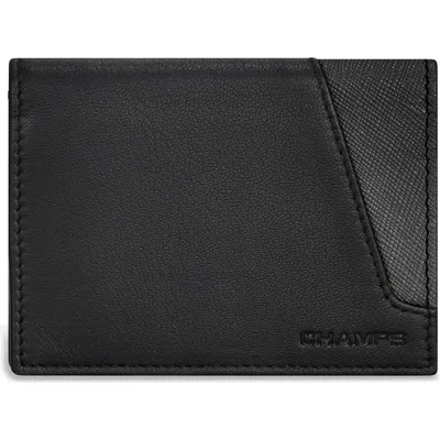 Champs Iconic Card Holder In Black/black