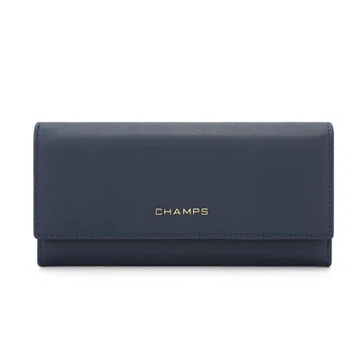 Champs Iconic / Expandable Trifold Wallet In Blue