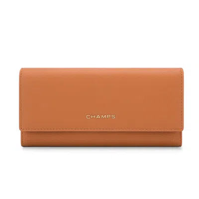 Champs Iconic / Expandable Trifold Wallet In Brown