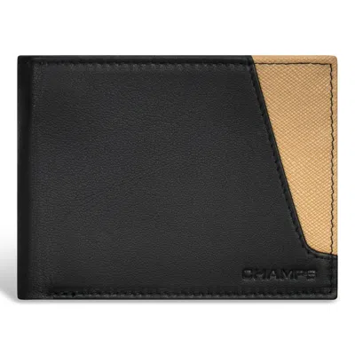 Champs Iconic / Leather Top Wing Wallet In Beige