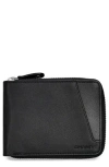 Champs Men's Iconic Collection Leather Zip Around Wallet In Black/black