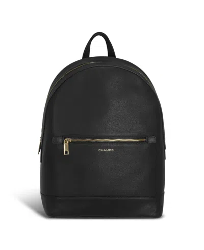 Champs Leather Backpack In Black