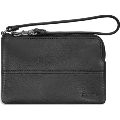 Champs Leather Travel Sling Wristlet In Black