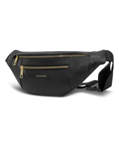 Champs Leather Waist-pack In Black