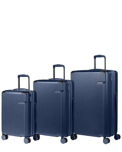 Champs Legacy 3pc Expandable Luggage Set In Blue