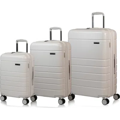 Champs Linen 3-piece Hardside Luggage Set
