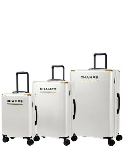 Champs Luxe Ii 3pc Expandable Luggage Set In White