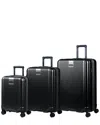 Champs Marquis 3pc Expandable Luggage Set In Black