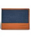 Champs Men's Denim Collection Leather Bi-fold Wallet In Blue