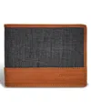 Champs Men's Denim Collection Leather Center Wing Wallet In Black