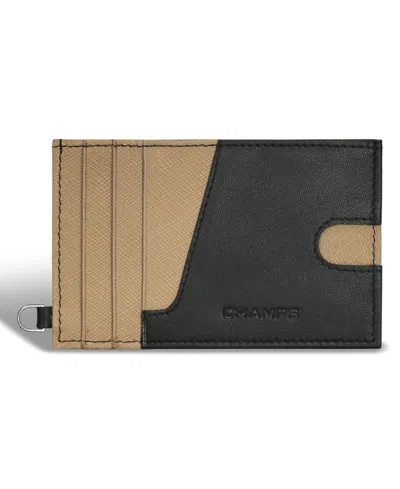 Champs Men's Iconic Collection Leather Slim Cardholder In Black,ivory