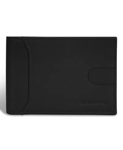 Champs Men's Onyx Collection Leather Bi-fold Clip Wallet In Black