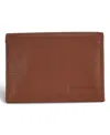 Champs Men's Onyx Collection Leather Card Case In Brown