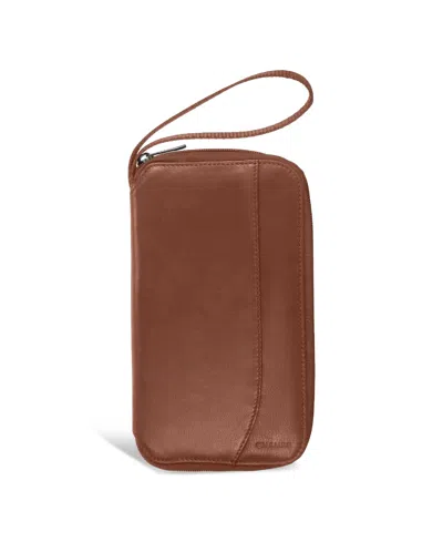 Champs Men's Onyx Collection Leather Multi Passport Case In Brown