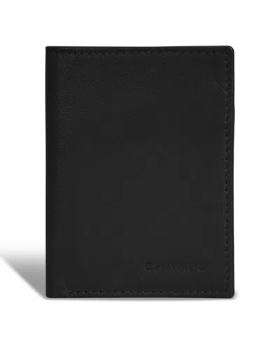 Champs Men's Onyx Collection Leather Vertical Slim Wallet In Black