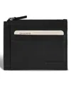 Champs Men's Onyx Collection Leather Zip Card Case In Black