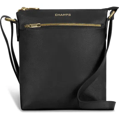 Champs Mini Leather Crossbody Bag In Black