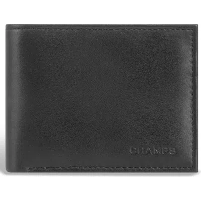 Champs Multi Wing Bifold Wallet In Black