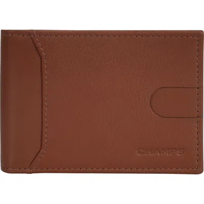 Champs Onyx Bifold Wallet With Money Clip In Brown