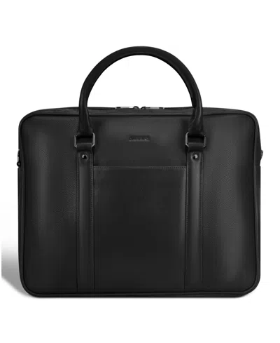 Champs Onyx Collection Leather Briefcase In Black