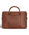Champs Onyx Collection Leather Slim Briefcase In Brown