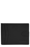 Champs Onyx Id Flap Leather Bifold Wallet In Black