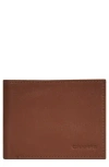 Champs Onyx Id Flap Leather Bifold Wallet In Brown