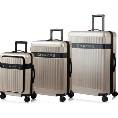 Champs Onyx Ii 3-piece Hardside Luggage Set
