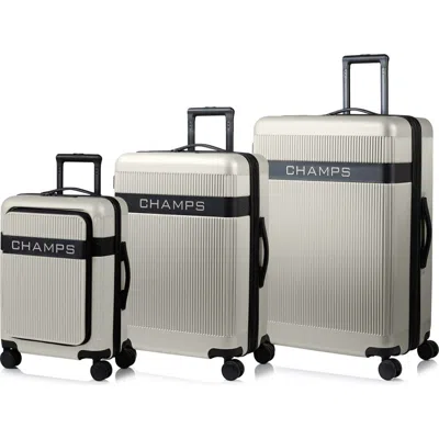 Champs Onyx Ii 3-piece Hardside Luggage Set