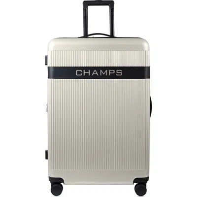 Champs Onyx Ii Medium Checked Hardside Spinner Luggage In Ivory